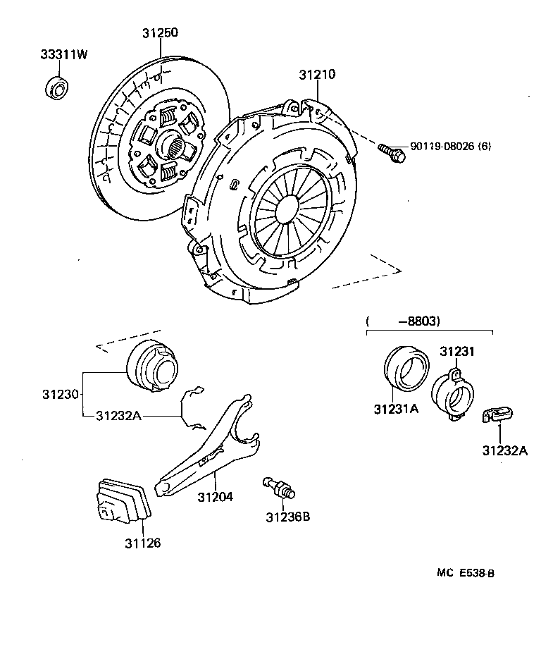  TOYOACE DYNA |  CLUTCH RELEASE FORK