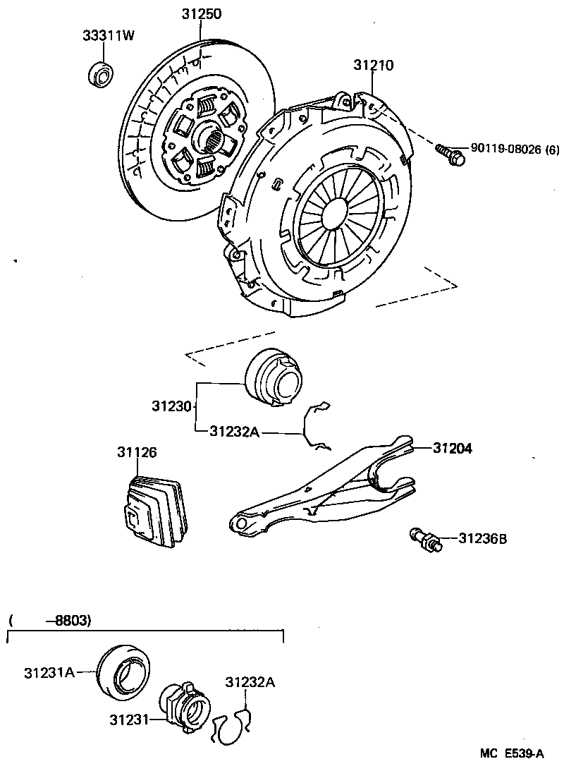  TOYOACE DYNA |  CLUTCH RELEASE FORK