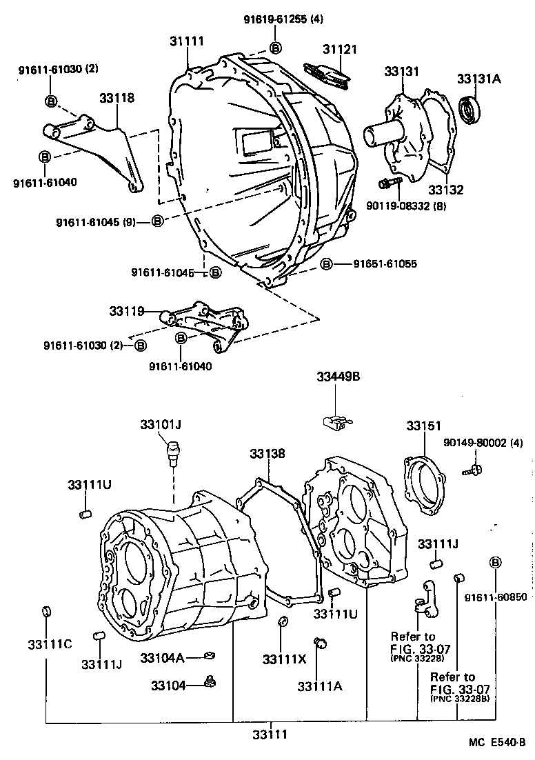  TOYOACE DYNA |  CLUTCH HOUSING TRANSMISSION CASE MTM