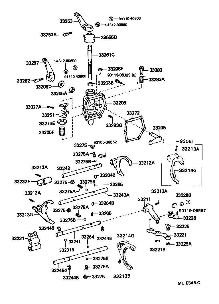  TOYOACE DYNA |  GEAR SHIFT FORK LEVER SHAFT MTM