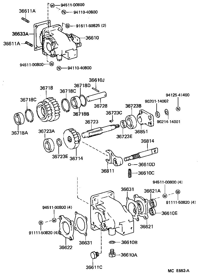  TOYOACE DYNA |  POWER TAKE OFF CASE GEAR