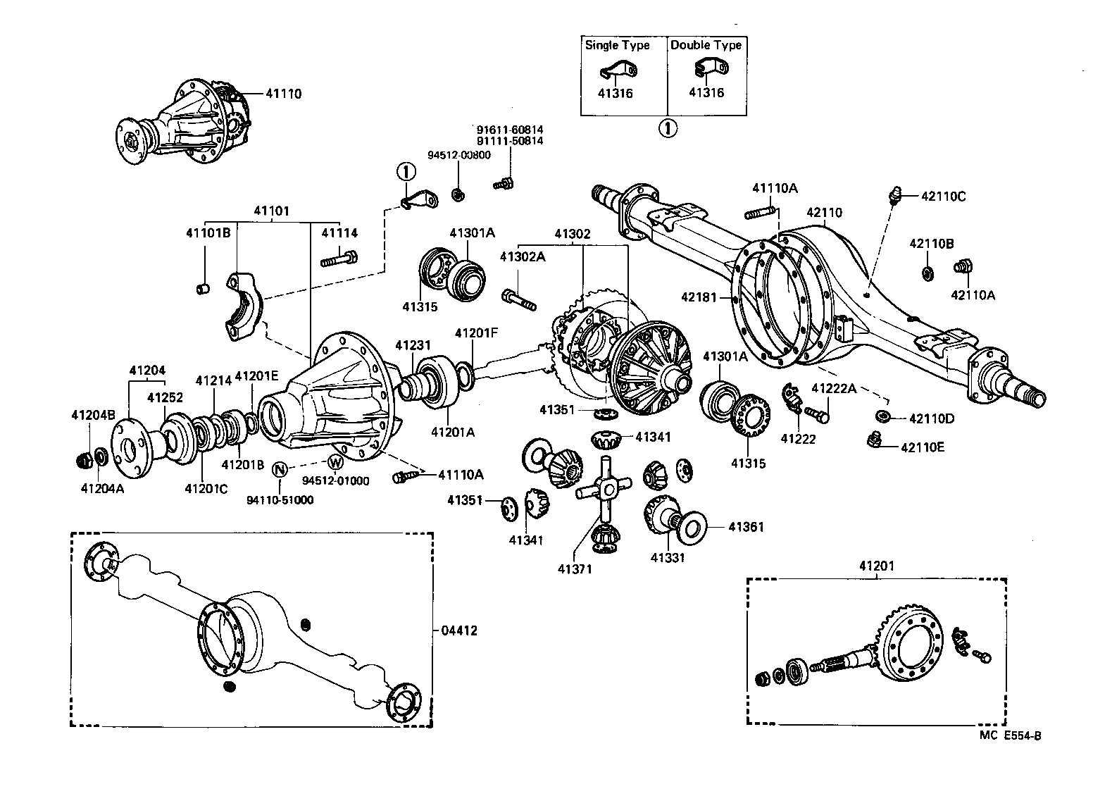 TOYOACE DYNA |  REAR AXLE HOUSING DIFFERENTIAL