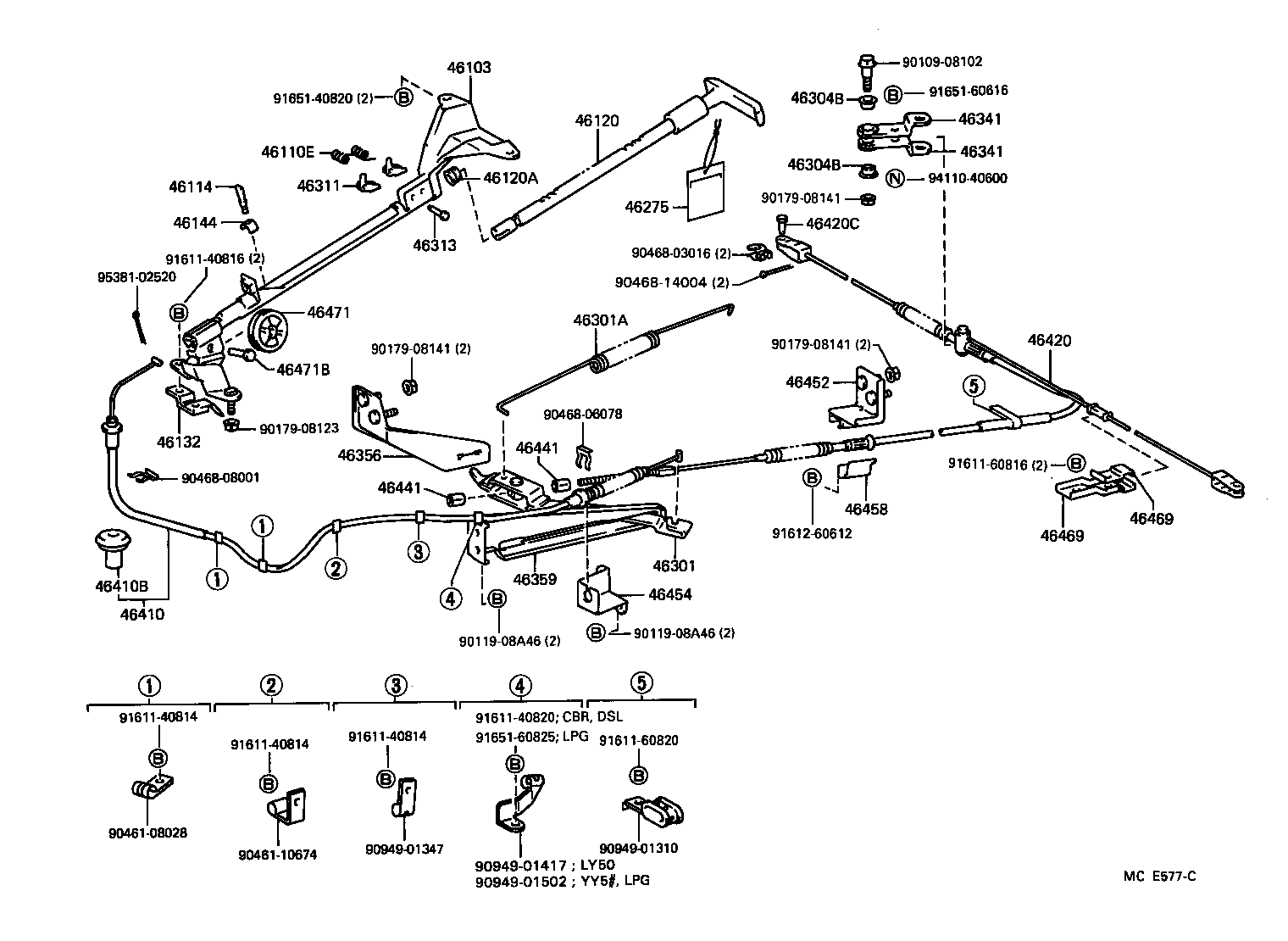  TOYOACE DYNA |  PARKING BRAKE CABLE