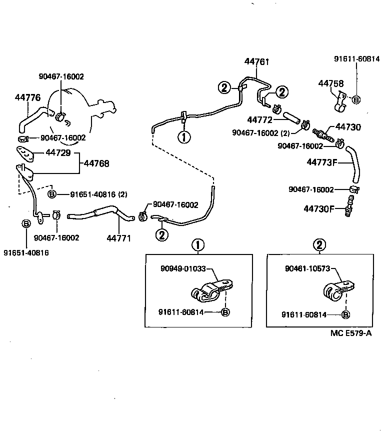  TOYOACE DYNA |  BRAKE BOOSTER VACUUM TUBE