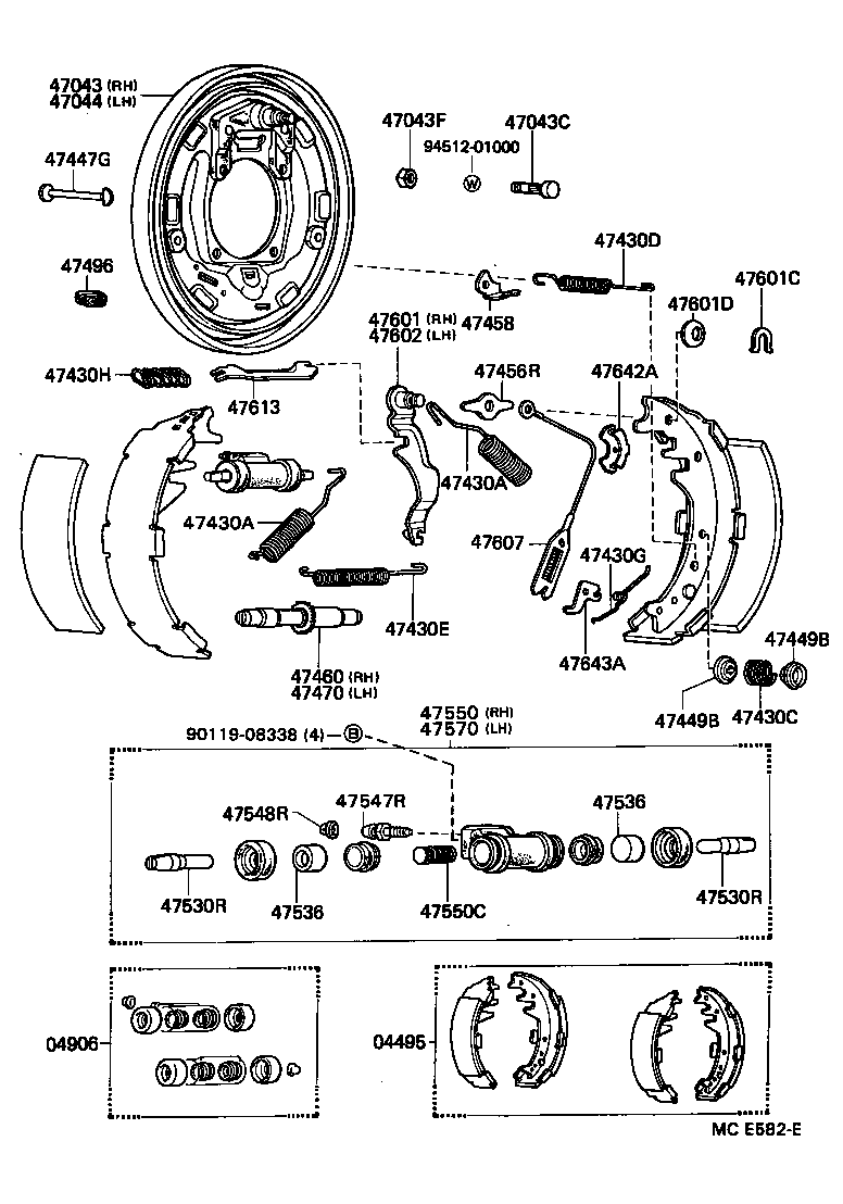  TOYOACE DYNA |  REAR DRUM BRAKE WHEEL CYLINDER BACKING PLATE