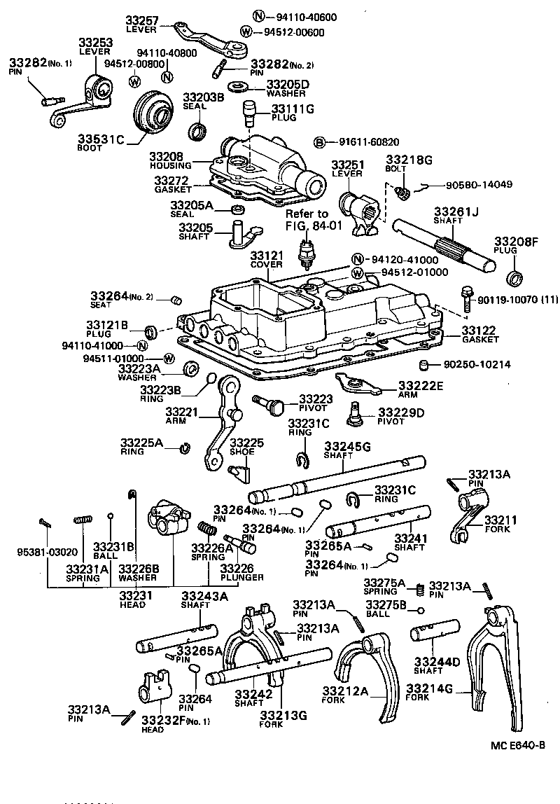  DYNA TOYOACE |  GEAR SHIFT FORK LEVER SHAFT MTM
