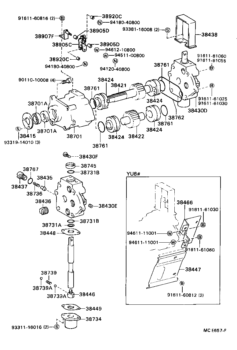  DYNA TOYOACE |  POWER TAKE OFF OIL PUMP
