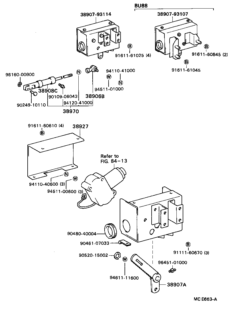  DYNA TOYOACE |  POWER TAKE OFF LEVER LINK