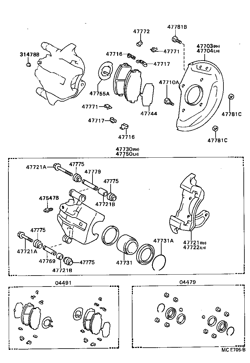  DYNA TOYOACE |  FRONT DISC BRAKE CALIPER DUST COVER