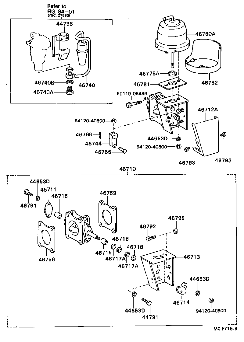  DYNA TOYOACE |  EXHAUST BRAKE ASSEMBLY VACUUM CYLINDER