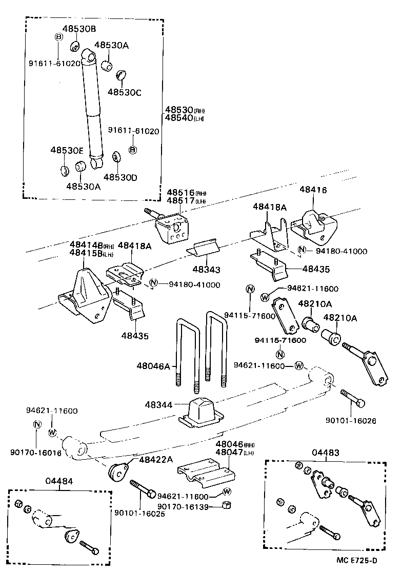  DYNA TOYOACE |  REAR SPRING SHOCK ABSORBER