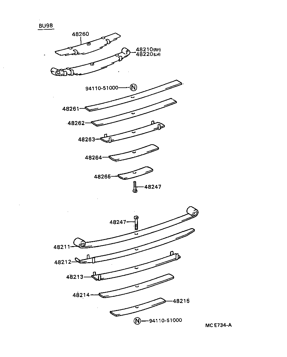  DYNA TOYOACE |  REAR SPRING SHOCK ABSORBER