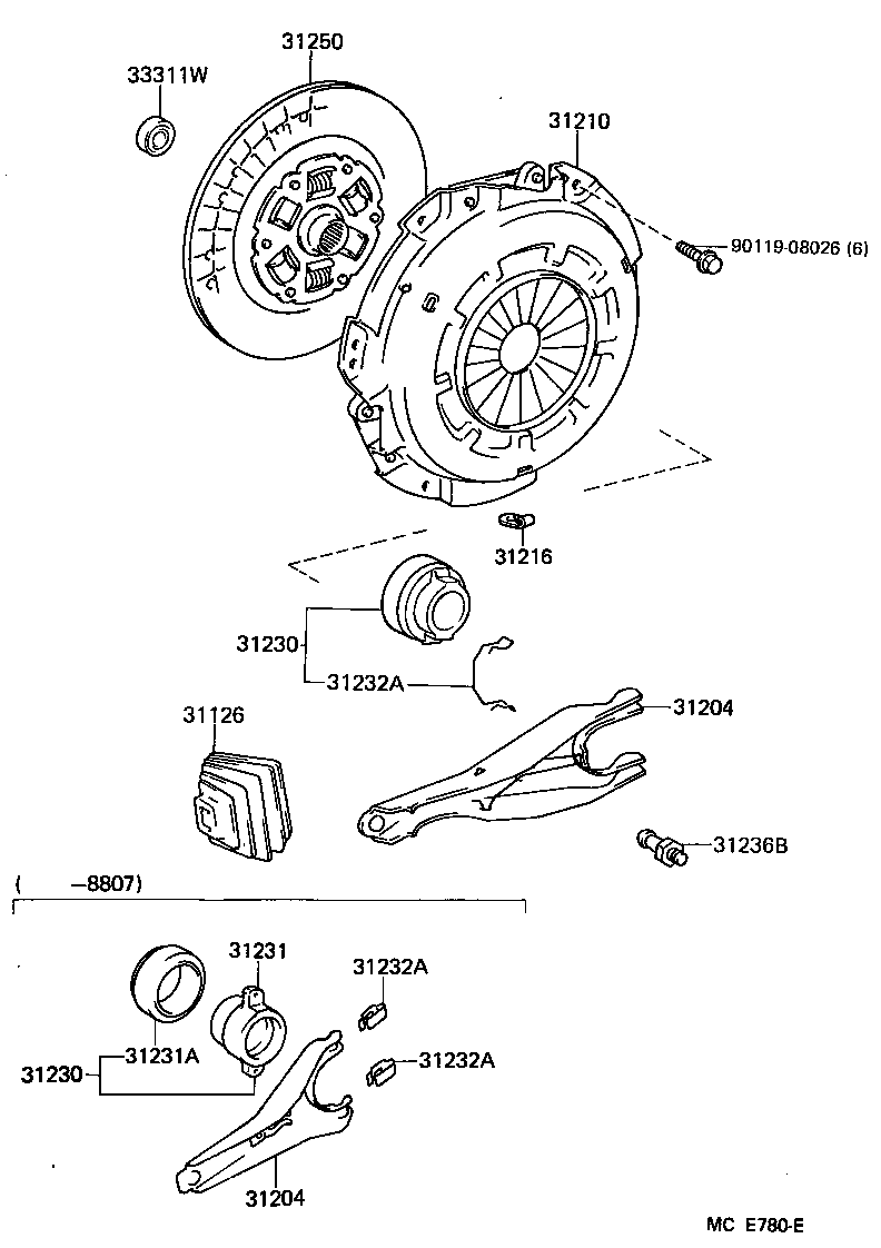  HIACE VAN WAGON |  CLUTCH RELEASE FORK