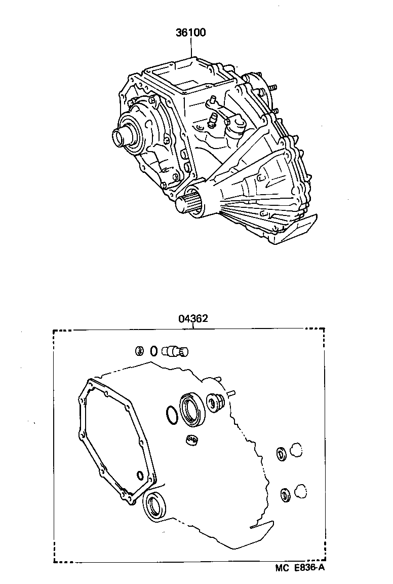  HIACE VAN WAGON |  TRANSFER ASSEMBLY GASKET KIT