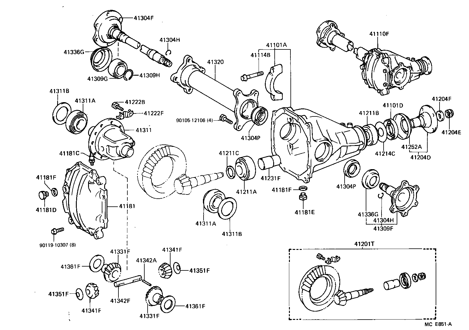  HIACE VAN WAGON |  FRONT AXLE HOUSING DIFFERENTIAL
