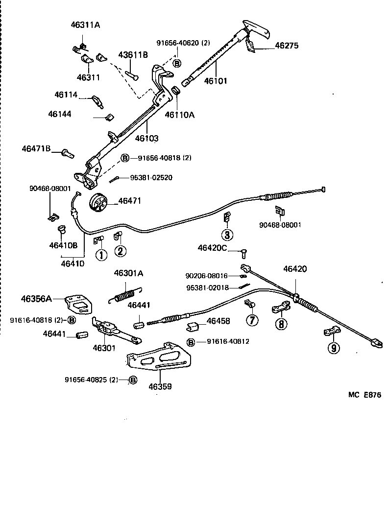  HIACE VAN WAGON |  PARKING BRAKE CABLE