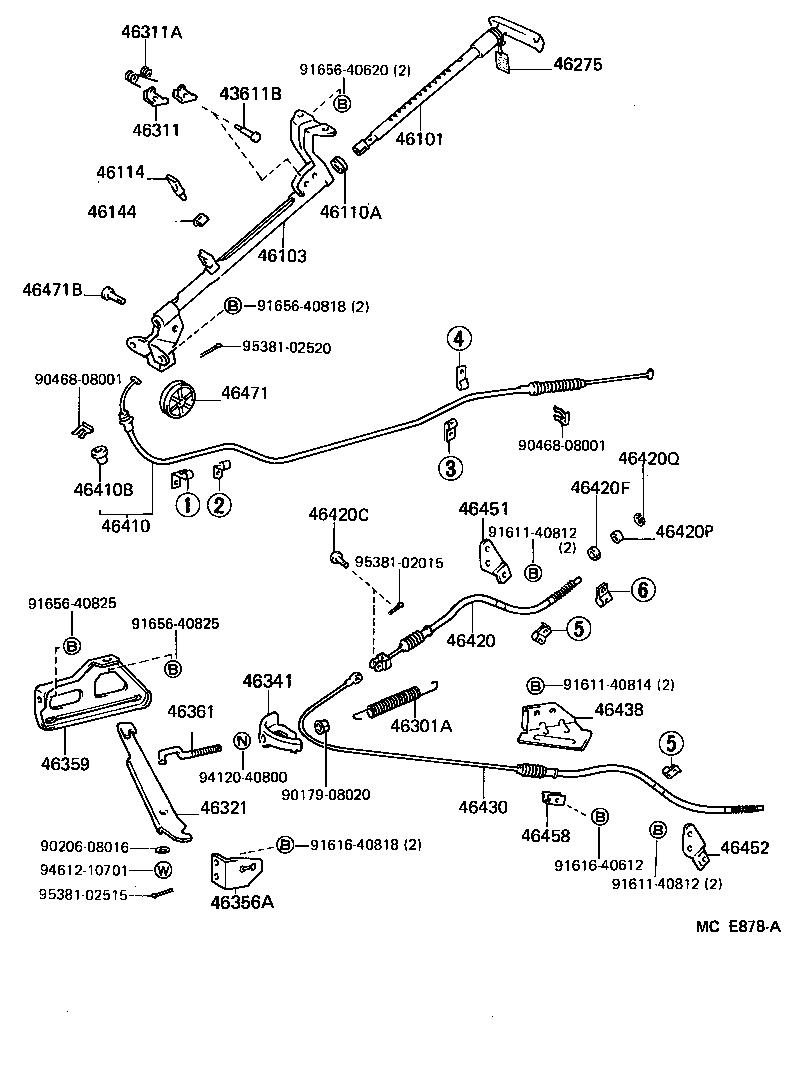  HIACE VAN WAGON |  PARKING BRAKE CABLE