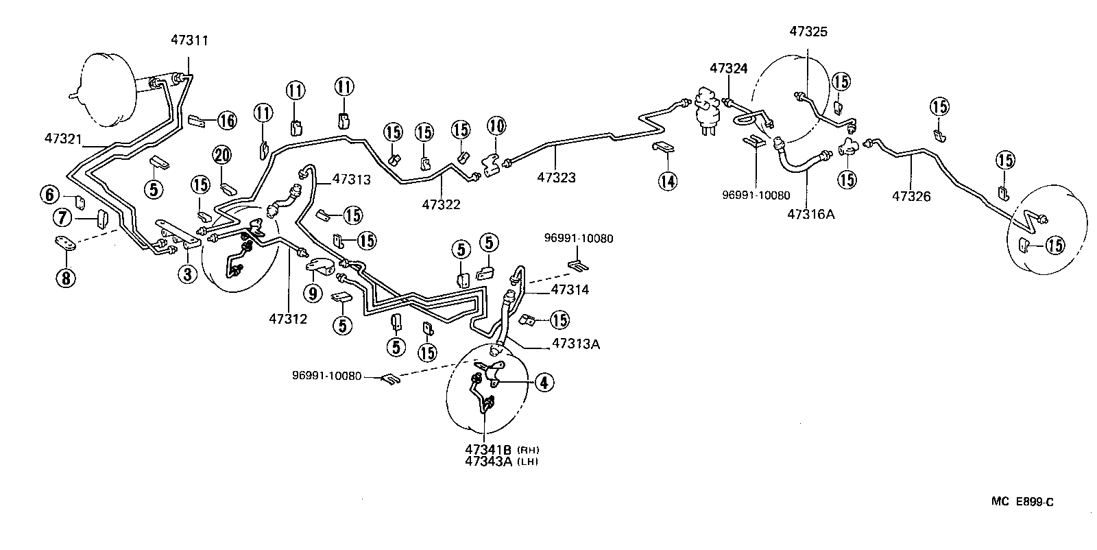  HIACE VAN WAGON |  BRAKE TUBE CLAMP
