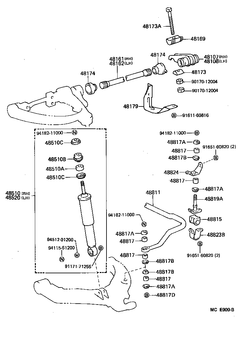  HIACE VAN WAGON |  FRONT SPRING SHOCK ABSORBER