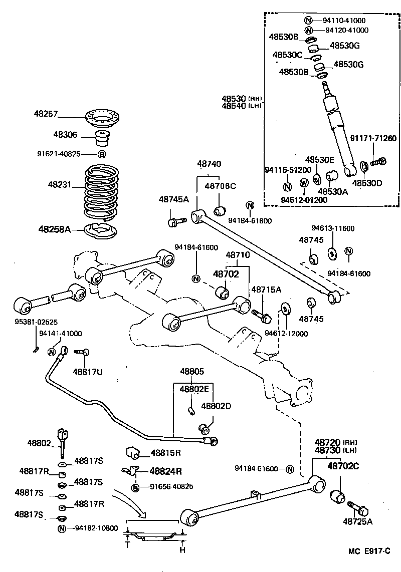 HIACE VAN WAGON |  REAR SPRING SHOCK ABSORBER