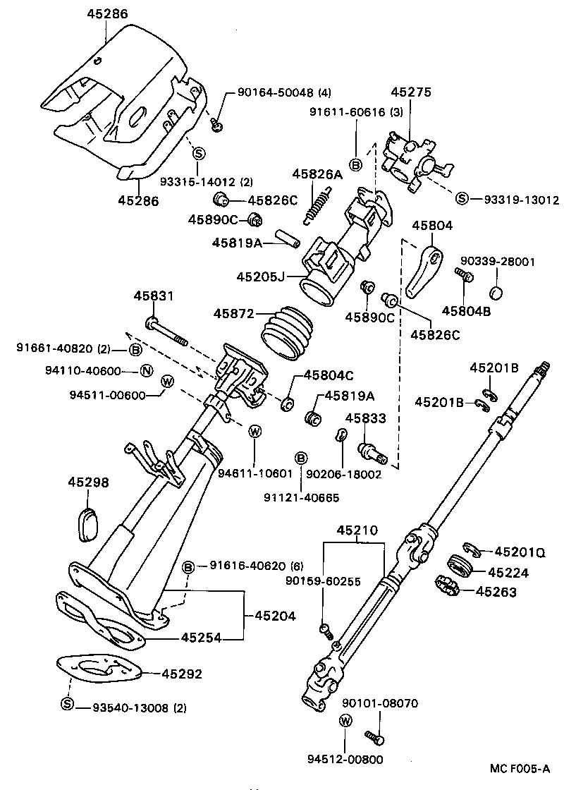  DYNA TOYOACE |  STEERING COLUMN SHAFT