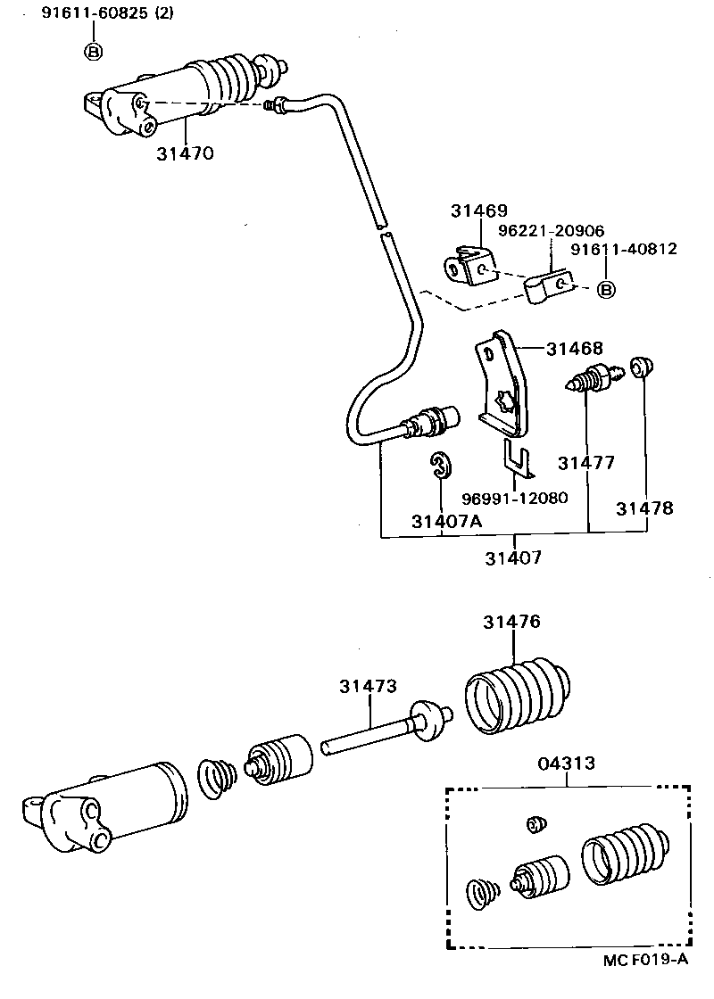 DYNA TOYOACE |  CLUTCH RELEASE CYLINDER