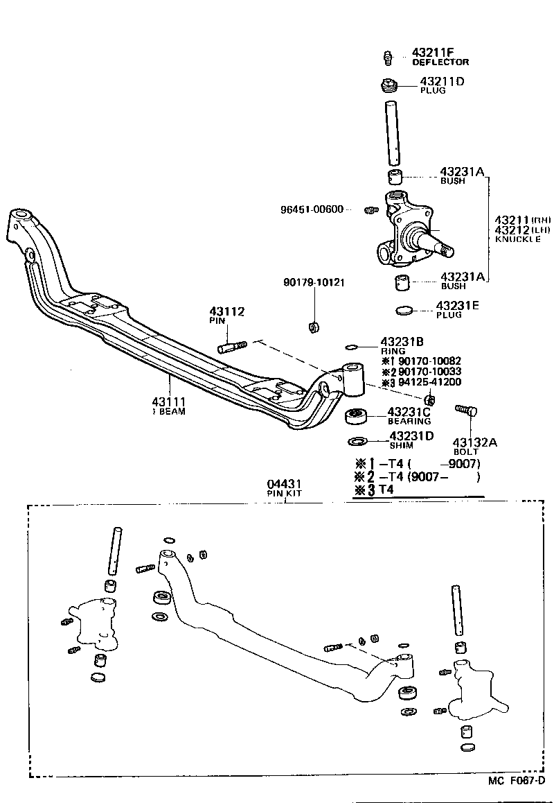  TOYOACE DYNA |  FRONT AXLE ARM STEERING KNUCKLE