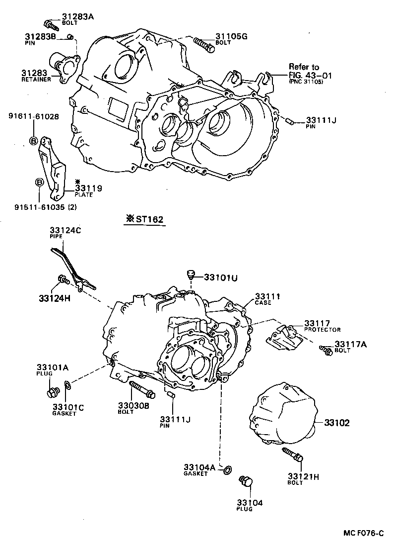  CELICA |  CLUTCH HOUSING TRANSMISSION CASE MTM
