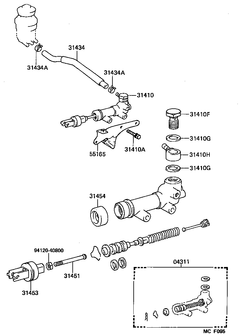 HIACE TRUCK |  CLUTCH MASTER CYLINDER