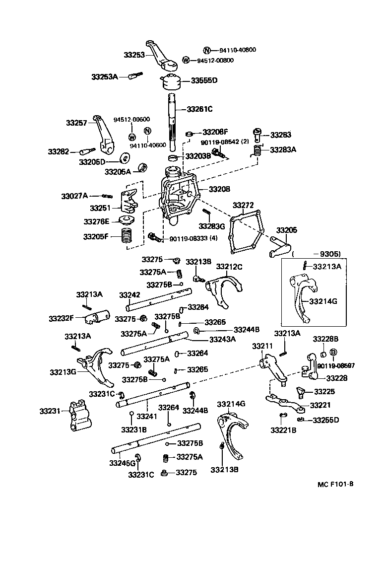  HIACE TRUCK |  GEAR SHIFT FORK LEVER SHAFT MTM