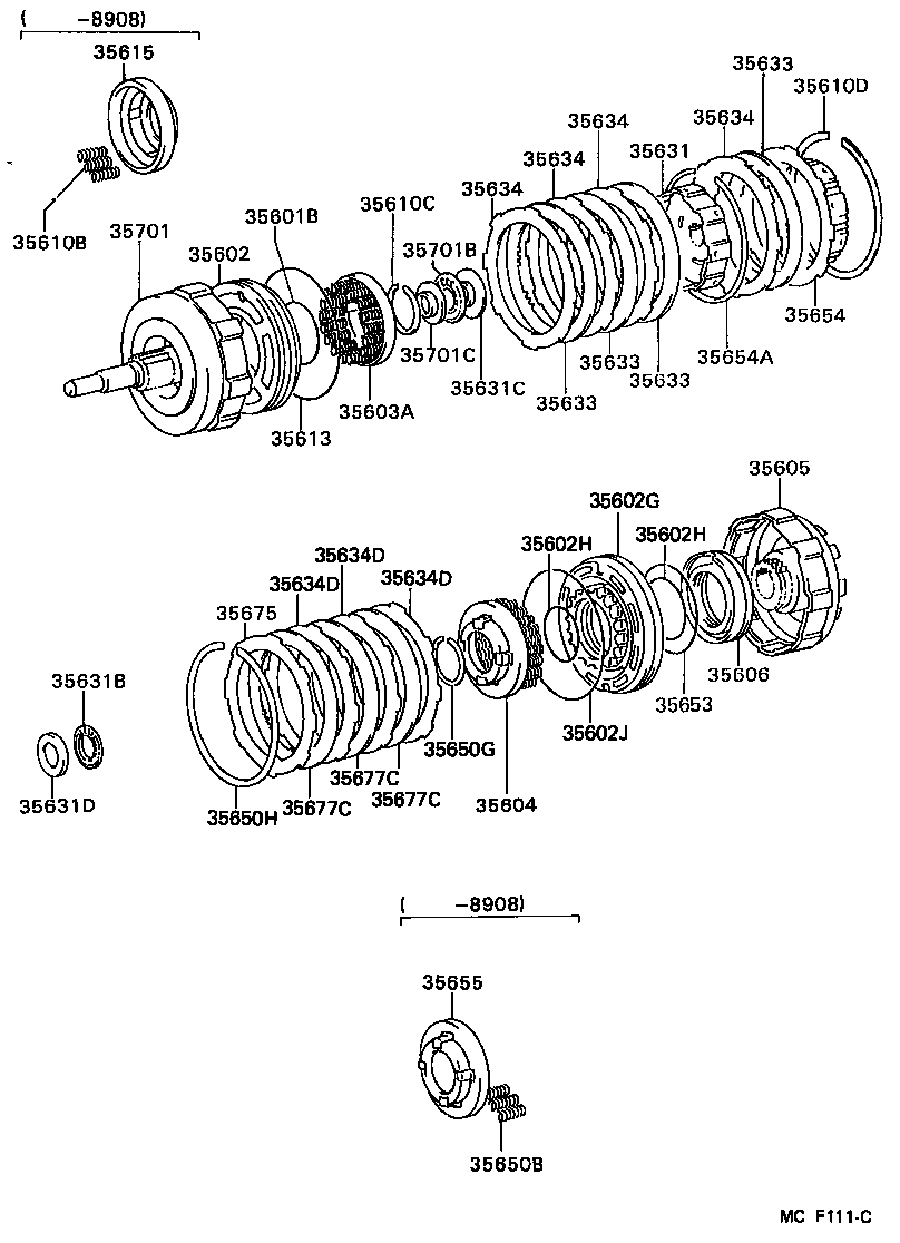  HIACE TRUCK |  BRAKE BAND MULTIPLE DISC CLUTCH ATM