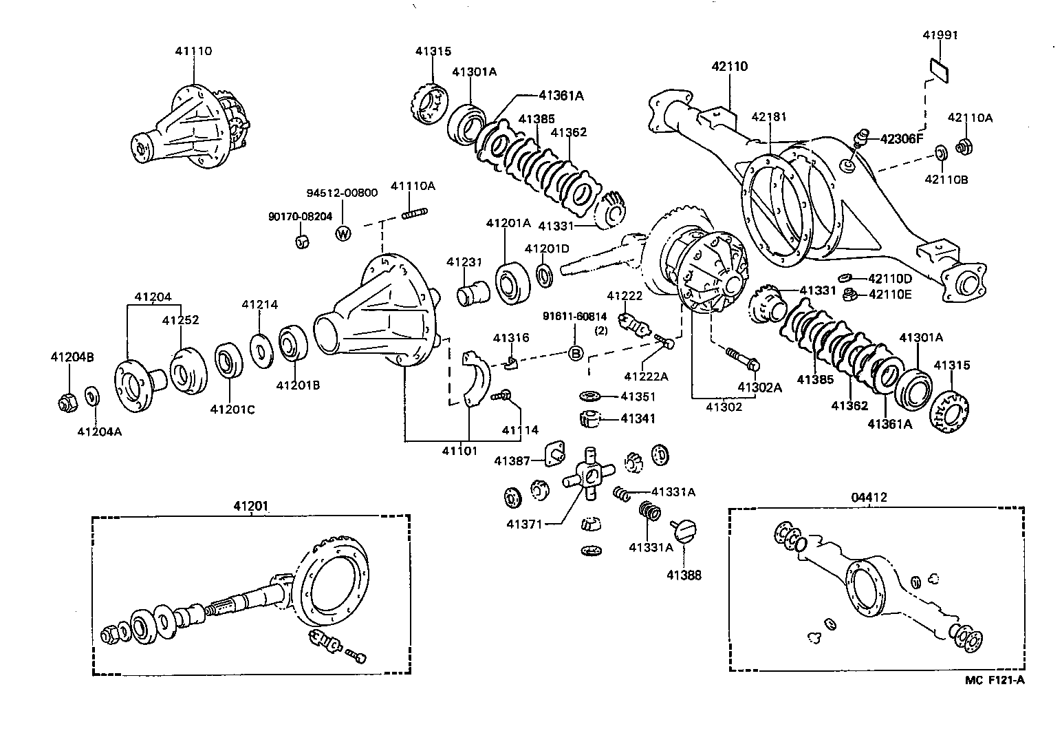  HIACE TRUCK |  REAR AXLE HOUSING DIFFERENTIAL