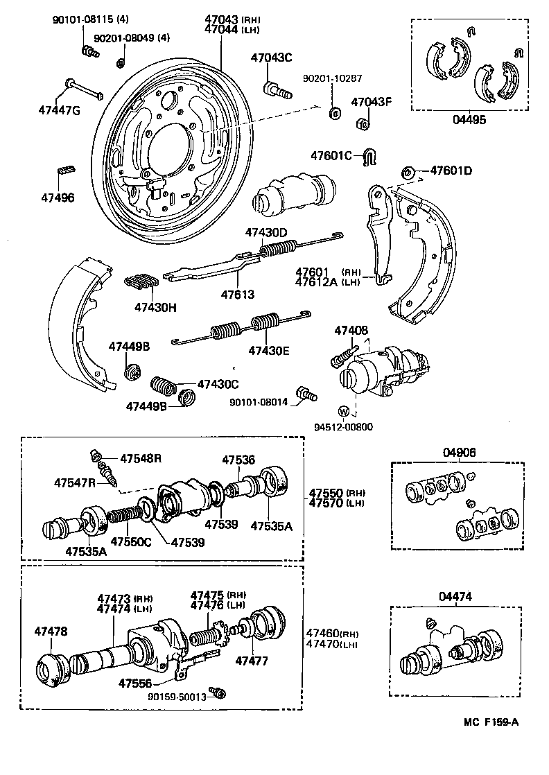  HIACE TRUCK |  REAR DRUM BRAKE WHEEL CYLINDER BACKING PLATE