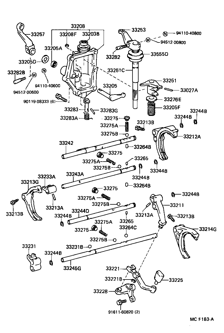  HIACE TRUCK |  GEAR SHIFT FORK LEVER SHAFT MTM