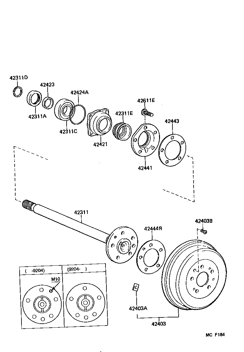  HIACE TRUCK |  REAR AXLE SHAFT HUB