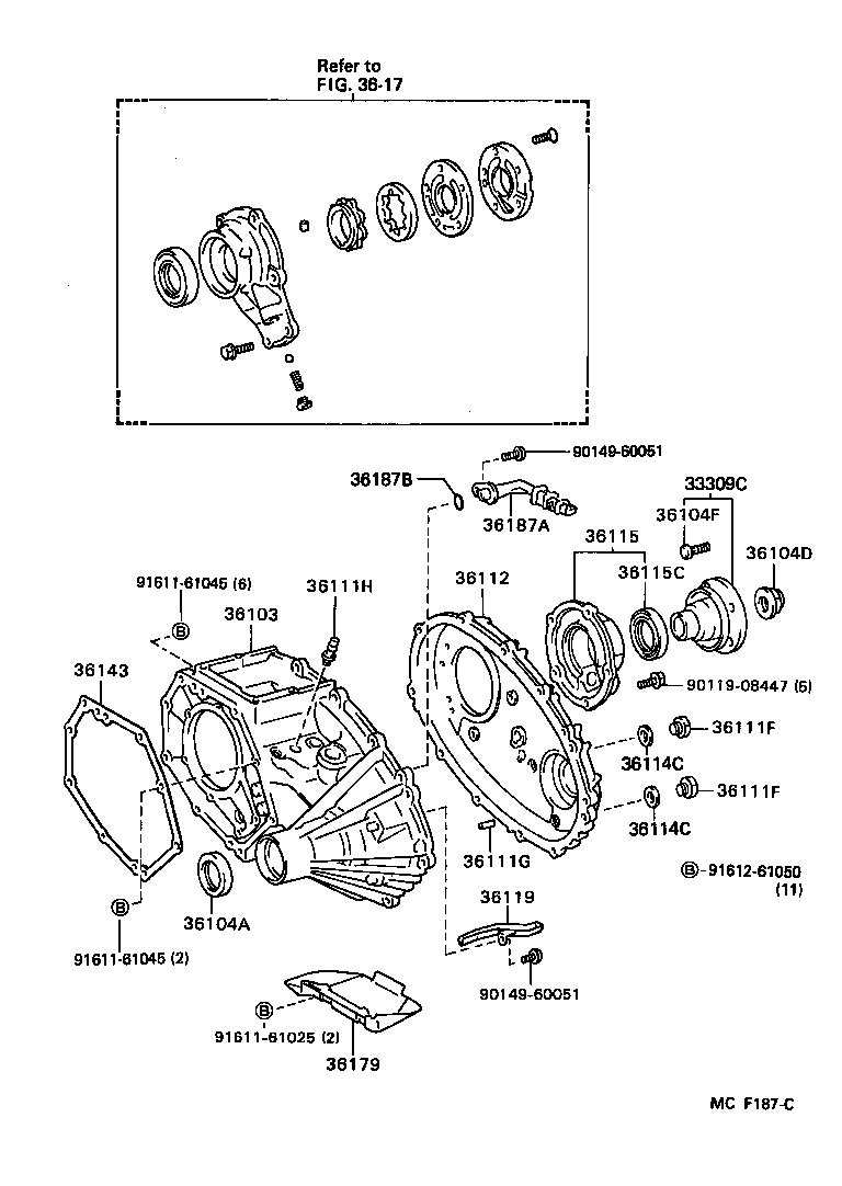  HIACE TRUCK |  TRANSFER CASE EXTENSION HOUSING