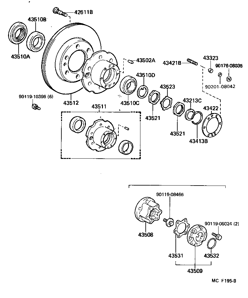  HIACE QUICK DELIVERY |  FRONT AXLE HUB