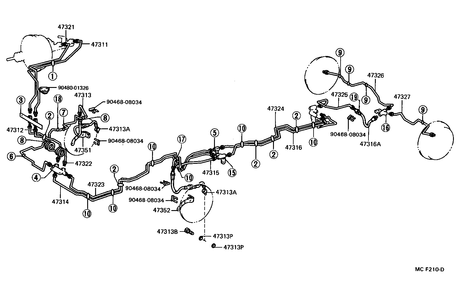  HIACE TRUCK |  BRAKE TUBE CLAMP