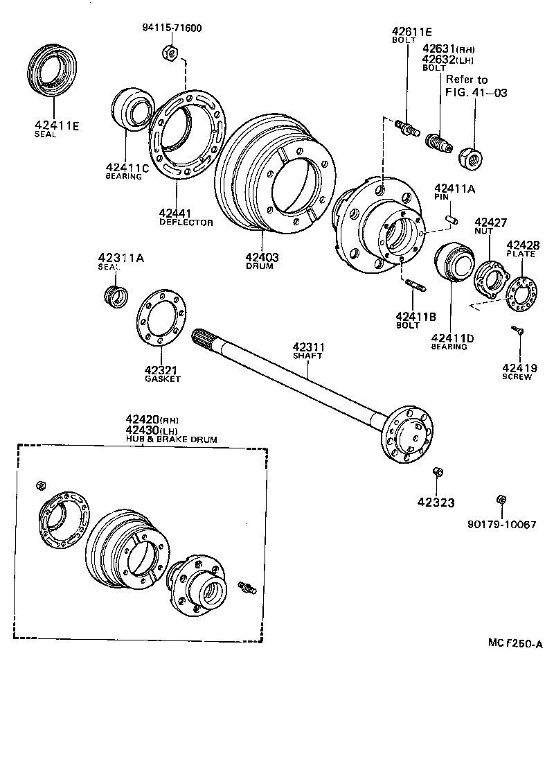  DYNA TOYOACE |  REAR AXLE SHAFT HUB
