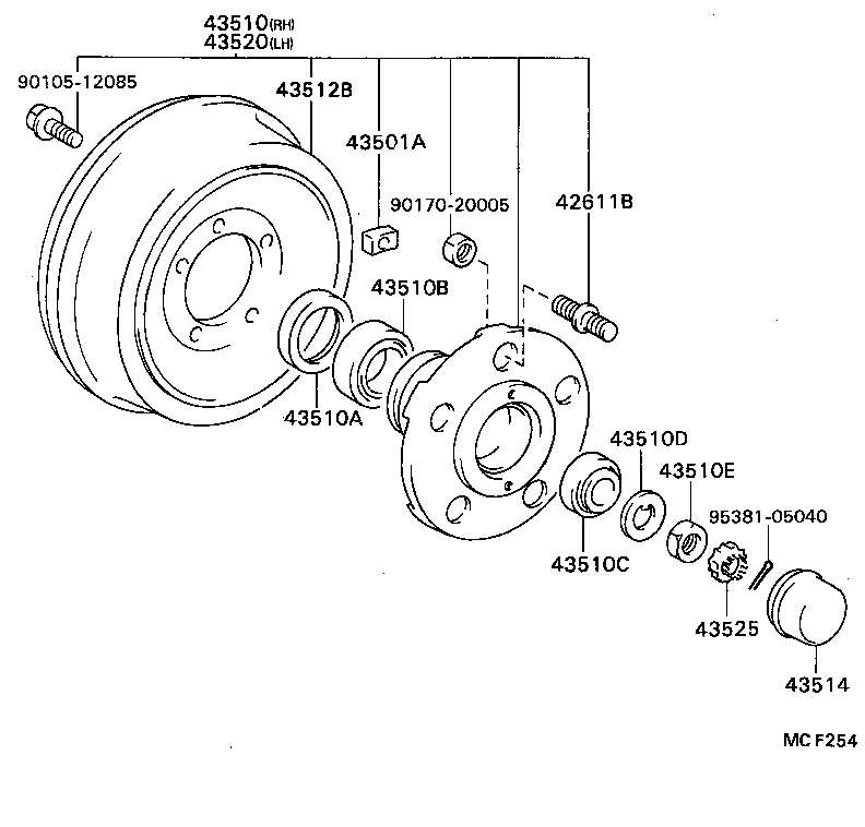  DYNA TOYOACE |  FRONT AXLE HUB