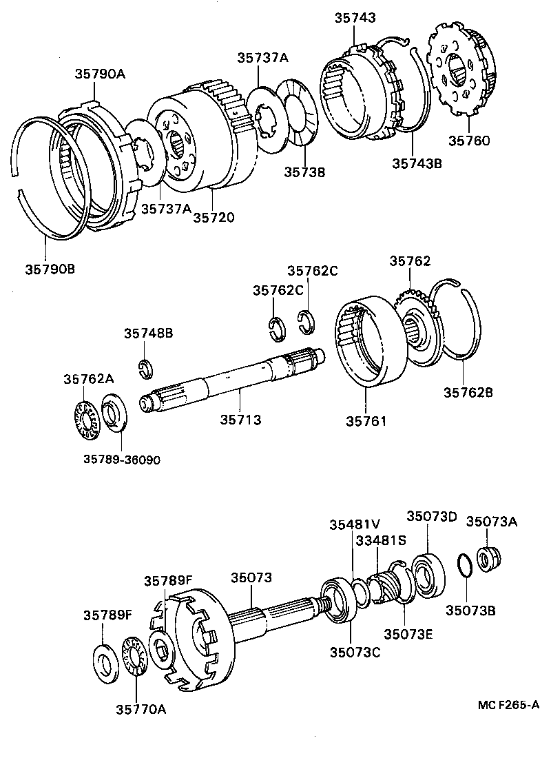 DYNA TOYOACE |  PLANETARY GEAR REVERSE PISTON COUNTER GEAR ATM
