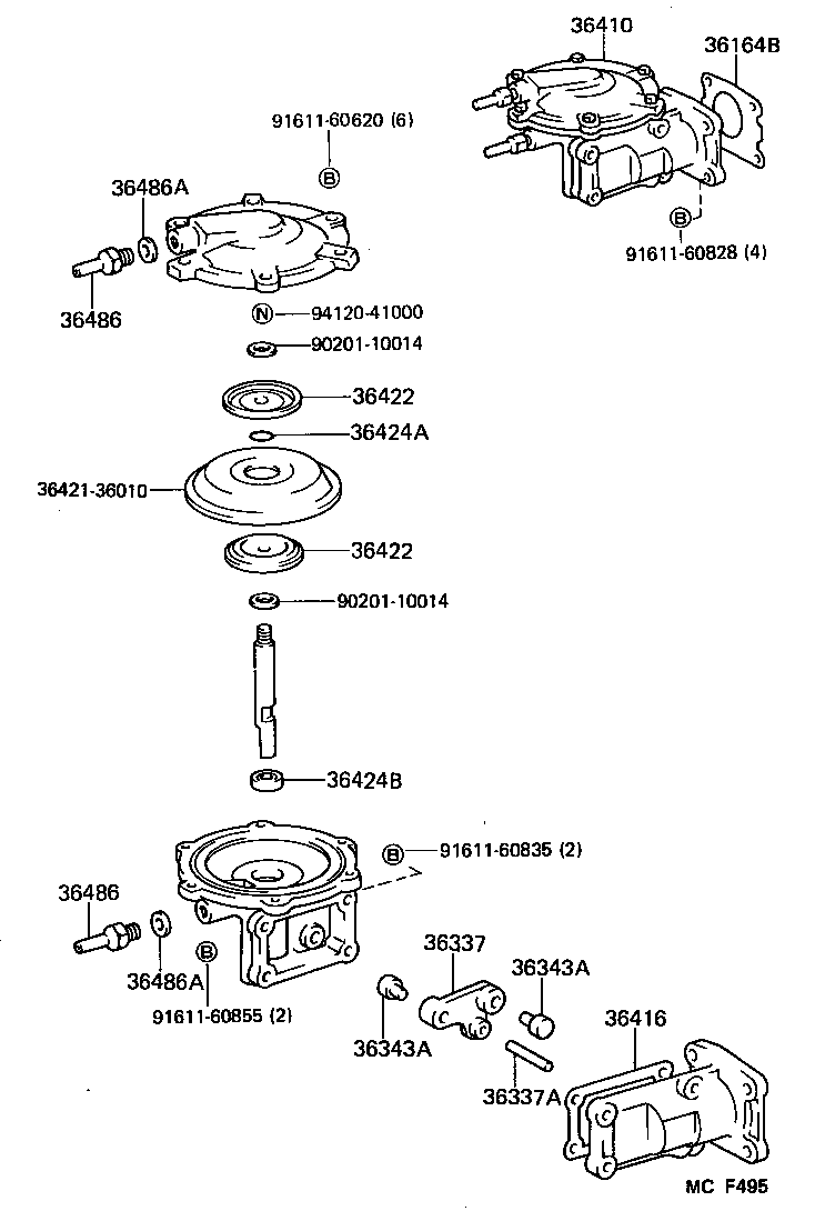  LAND CRUISER VAN |  DIAPHRAGM CYLINDER TRANSFER VACUUM ACTUATOR