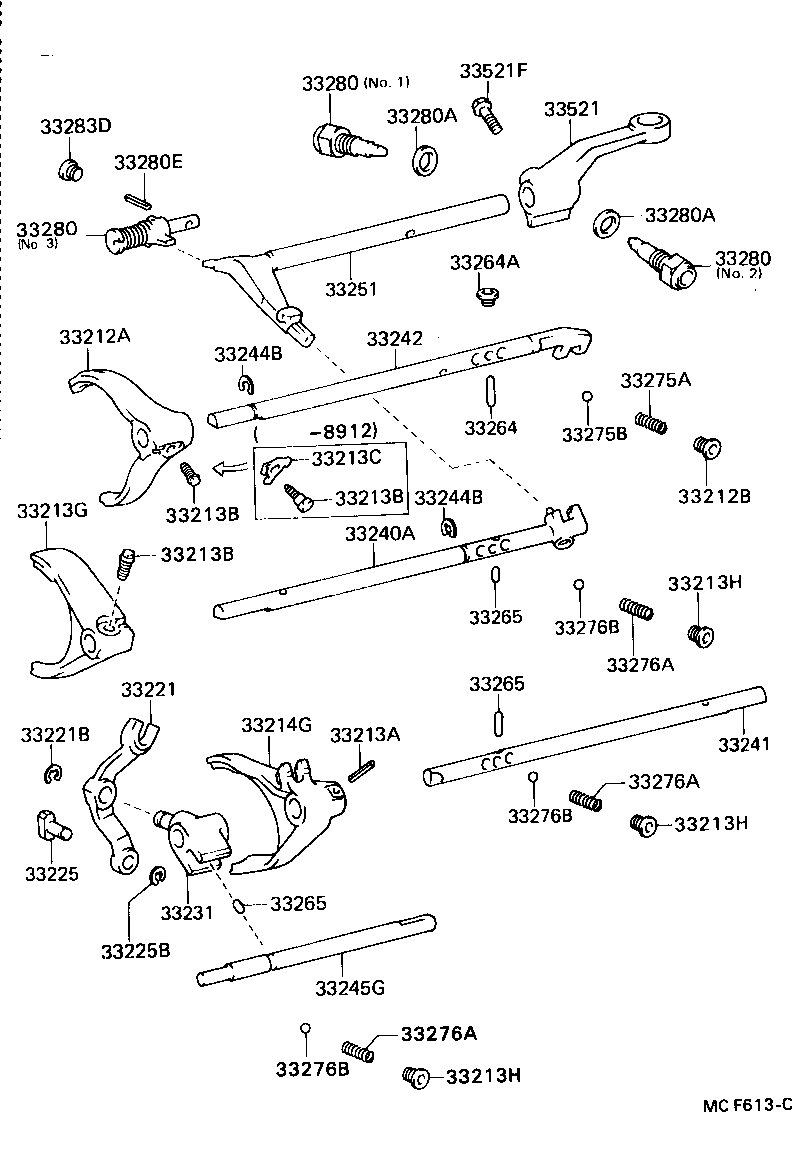  SOARER |  GEAR SHIFT FORK LEVER SHAFT MTM