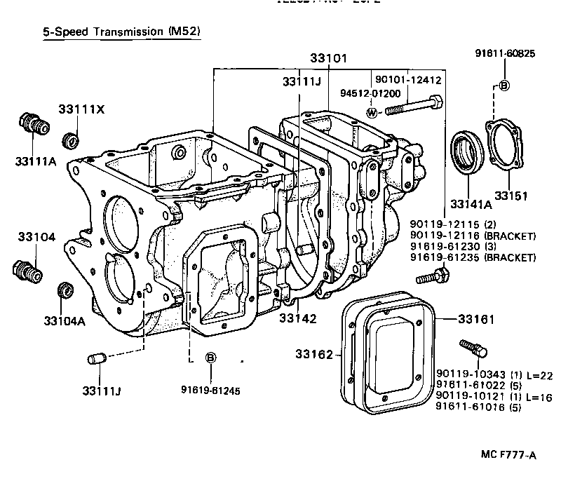  DYNA TOYOACE |  CLUTCH HOUSING TRANSMISSION CASE MTM