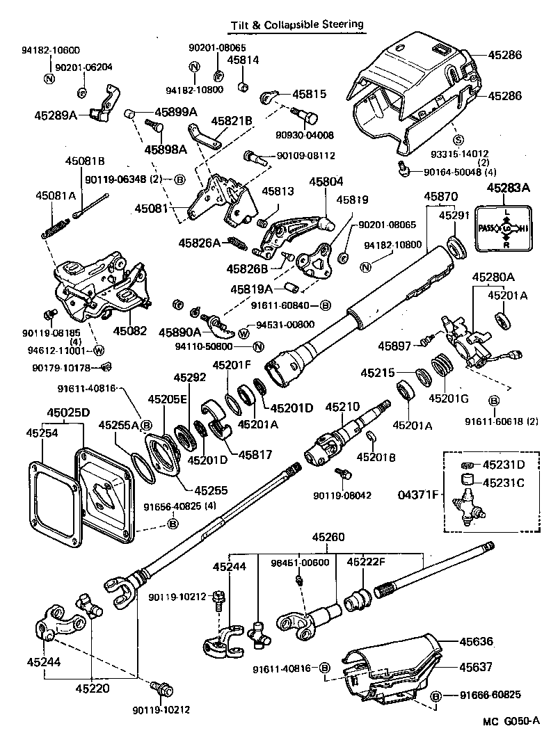  LAND CRUISER VAN |  STEERING COLUMN SHAFT