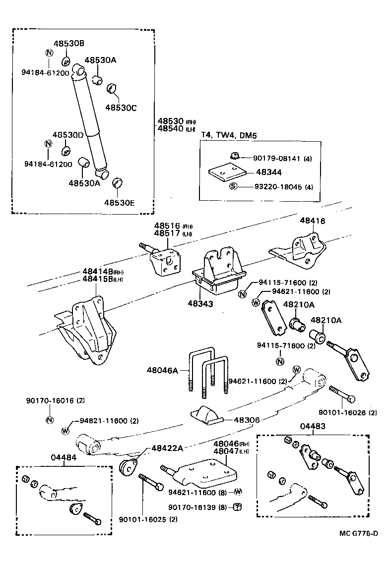  DYNA TOYOACE |  REAR SPRING SHOCK ABSORBER