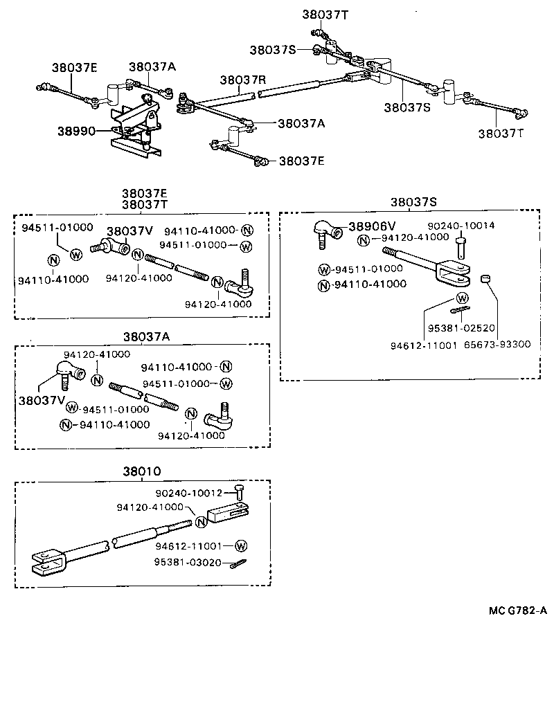  DYNA TOYOACE |  POWER TAKE OFF LEVER LINK