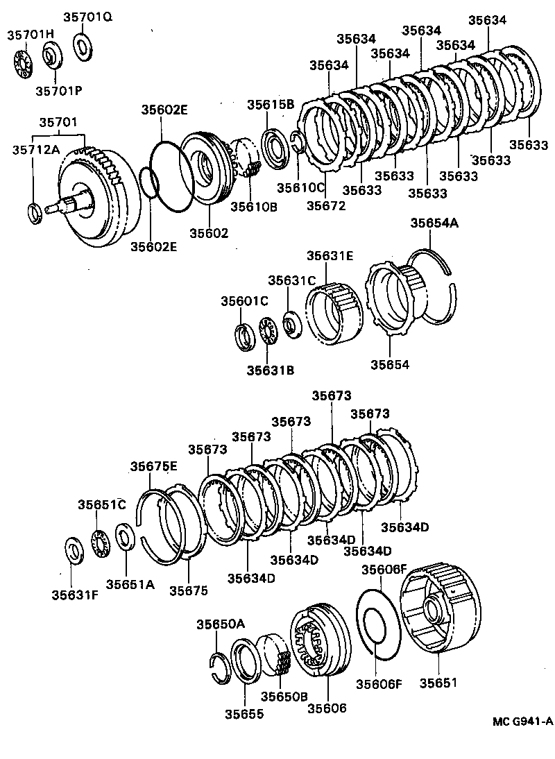  DYNA TOYOACE |  BRAKE BAND MULTIPLE DISC CLUTCH ATM