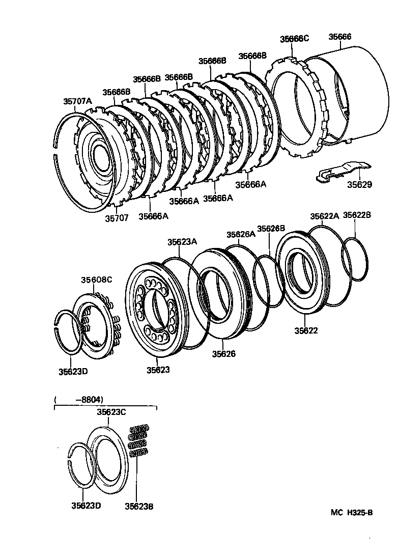  HIACE QUICK DELIVERY |  BRAKE NO 3 1ST REVERSE BRAKE ATM