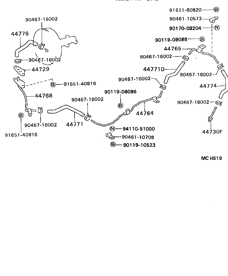  DYNA TOYOACE |  BRAKE BOOSTER VACUUM TUBE